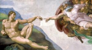 Magnifique peinture de Dieu créant l'humain par Michelange, chapelle Sixtine au Vatican - Image by Kolímprint from https://pixabay.com/photos/painting-the-creation-of-adam-6343609/