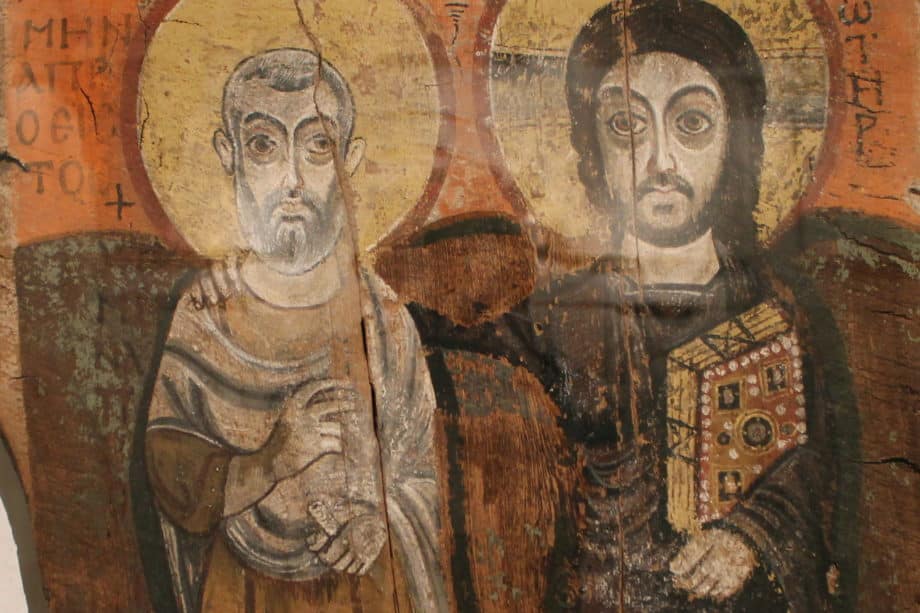Icône de l’amitié du Christ pour l'abbé Ména, VIe s., musée du Louvre
