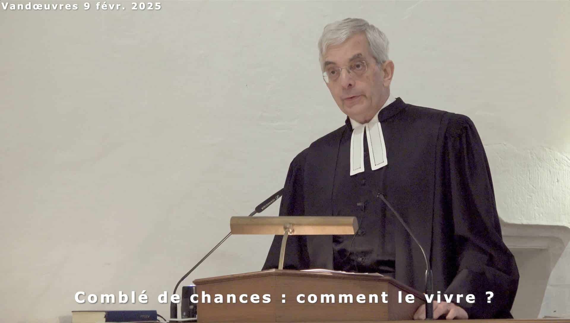 Marc Pernot le 9 février 2025 au temple de Vandœuvres