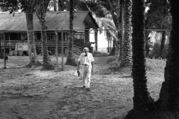 Albert Schweitzer in Lambarene 1964 (By Gert Chesi) croped - original file https://commons.wikimedia.org/wiki/File:Albert_Schweitzer_in_Lambarene_1964.jpg under the Creative Commons Attribution-Share Alike 4.0 International license.