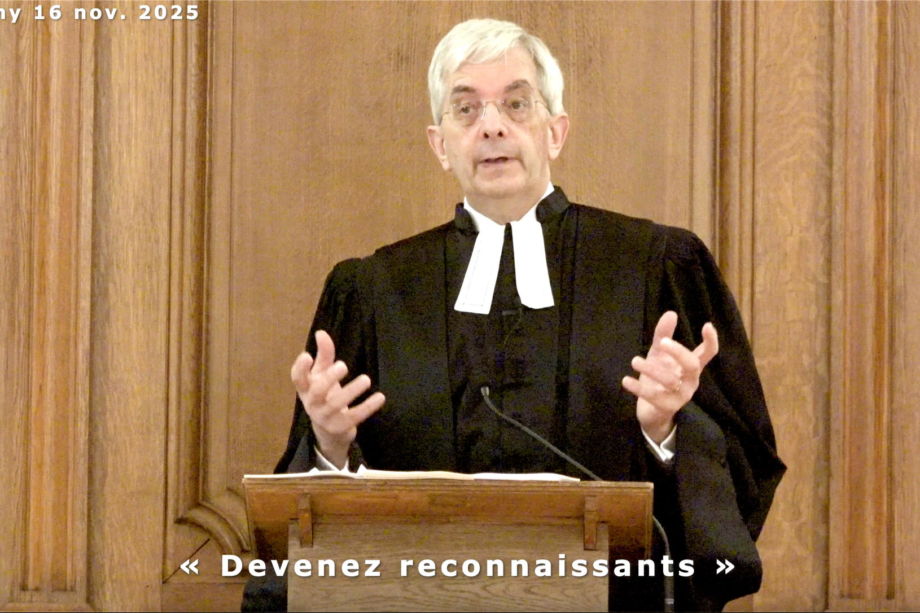 pasteur Marc Pernot le 16 novembre 2025