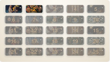 copie d'écran du calendrier de l'Avent.